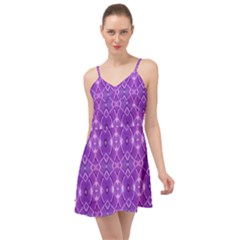 Geometric Galaxy Pattern Print Summer Time Chiffon Dress by dflcprintsclothing