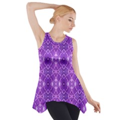 Geometric Galaxy Pattern Print Side Drop Tank Tunic by dflcprintsclothing