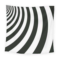 Black And White Zebra Stripes Pattern Square Tapestry (large) by SpinnyChairDesigns