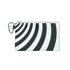 Black And White Zebra Stripes Pattern Canvas Cosmetic Bag (small)