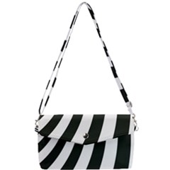 Black And White Zebra Stripes Pattern Removable Strap Clutch Bag by SpinnyChairDesigns