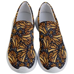 Monarch Butterfly Wings Pattern Women s Lightweight Slip Ons by SpinnyChairDesigns