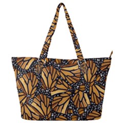 Monarch Butterfly Wings Pattern Full Print Shoulder Bag by SpinnyChairDesigns