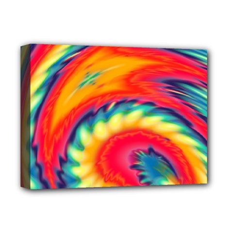Colorful Dark Tie Dye Pattern Deluxe Canvas 16  X 12  (stretched) 