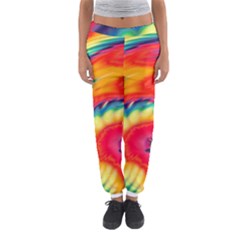 Colorful Dark Tie Dye Pattern Women s Jogger Sweatpants by SpinnyChairDesigns