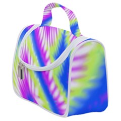 Colorful Blue Purple Pastel Tie Dye Pattern Satchel Handbag