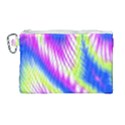 Colorful Blue Purple Pastel Tie Dye Pattern Canvas Cosmetic Bag (Large) View1