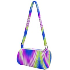 Colorful Blue Purple Pastel Tie Dye Pattern Mini Cylinder Bag