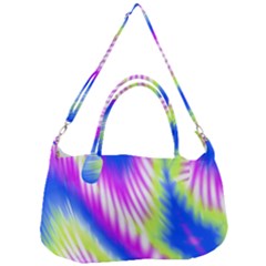 Colorful Blue Purple Pastel Tie Dye Pattern Removal Strap Handbag by SpinnyChairDesigns