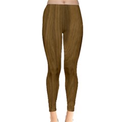 Dark Wood Panel Texture Leggings  by SpinnyChairDesigns