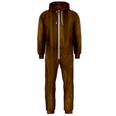 Dark Wood Panel Texture Hooded Jumpsuit (men)  by SpinnyChairDesigns