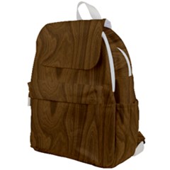 Dark Wood Panel Texture Top Flap Backpack by SpinnyChairDesigns