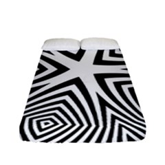 Abstract Zebra Stripes Pattern Fitted Sheet (full/ Double Size) by SpinnyChairDesigns