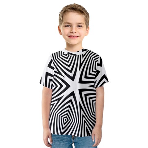 Abstract Zebra Stripes Pattern Kids  Sport Mesh Tee by SpinnyChairDesigns