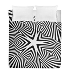 Abstract Zebra Stripes Pattern Duvet Cover Double Side (full/ Double Size) by SpinnyChairDesigns