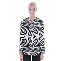 Abstract Zebra Stripes Pattern Womens Long Sleeve Shirt
