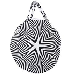 Abstract Zebra Stripes Pattern Giant Round Zipper Tote by SpinnyChairDesigns