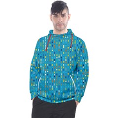 Aqua Blue Artsy Beaded Weave Pattern Men s Pullover Hoodie by SpinnyChairDesigns