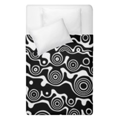 Abstract Black And White Bubble Pattern Duvet Cover Double Side (single Size) by SpinnyChairDesigns