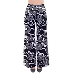 Abstract Black And White Bubble Pattern So Vintage Palazzo Pants by SpinnyChairDesigns