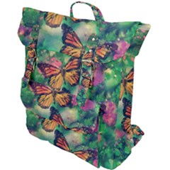 Watercolor Monarch Butterflies Buckle Up Backpack by SpinnyChairDesigns