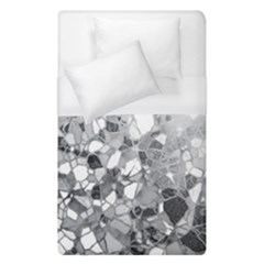 Black And White Abstract Mosaic Pattern Duvet Cover (single Size) by SpinnyChairDesigns
