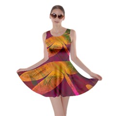 Dragonflies Abstract Colorful Pattern Skater Dress by SpinnyChairDesigns