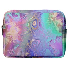 Pastel Marble Paint Swirl Pattern Make Up Pouch (large) by SpinnyChairDesigns