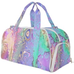 Pastel Marble Paint Swirl Pattern Burner Gym Duffel Bag by SpinnyChairDesigns