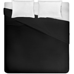 Plain Black Solid Color Duvet Cover Double Side (king Size) by FlagGallery