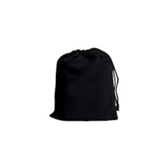 Plain Black Solid Color Drawstring Pouch (xs) by FlagGallery
