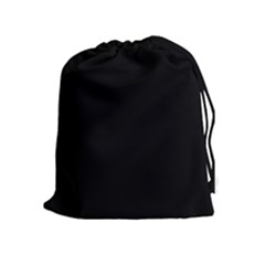 Plain Black Solid Color Drawstring Pouch (xl) by FlagGallery
