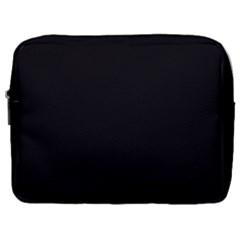 Plain Black Solid Color Make Up Pouch (large) by FlagGallery