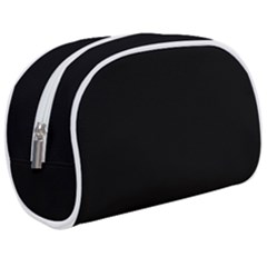 Plain Black Solid Color Makeup Case (medium) by FlagGallery
