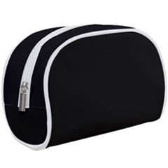 Plain Black Solid Color Makeup Case (large) by FlagGallery