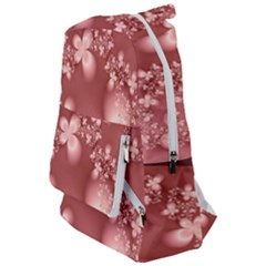 Tea Rose Colored Floral Pattern Travelers  Backpack by SpinnyChairDesigns