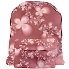 Tea Rose Colored Floral Pattern Giant Full Print Backpack by SpinnyChairDesigns