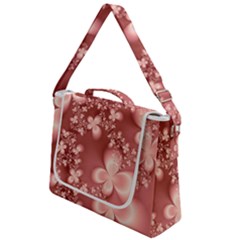 Tea Rose Colored Floral Pattern Box Up Messenger Bag by SpinnyChairDesigns