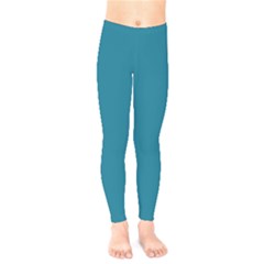 Mosaic Blue Pantone Solid Color Kids  Leggings by FlagGallery