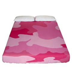 Camo Pink Fitted Sheet (king Size) by MooMoosMumma