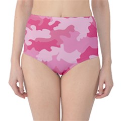 Camo Pink Classic High-waist Bikini Bottoms by MooMoosMumma