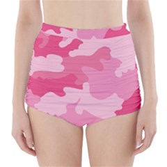 Camo Pink High-waisted Bikini Bottoms by MooMoosMumma