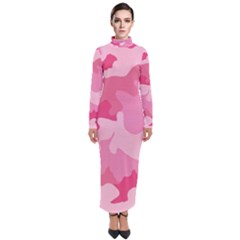 Camo Pink Turtleneck Maxi Dress by MooMoosMumma