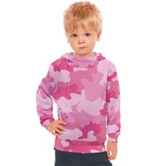 Camo Pink Kids  Hooded Pullover by MooMoosMumma