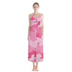 Camo Pink Button Up Chiffon Maxi Dress by MooMoosMumma