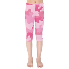 Camo Pink Kids  Capri Leggings  by MooMoosMumma