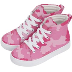 Camo Pink Kids  Hi-top Skate Sneakers