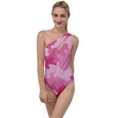 Camo Pink To One Side Swimsuit by MooMoosMumma