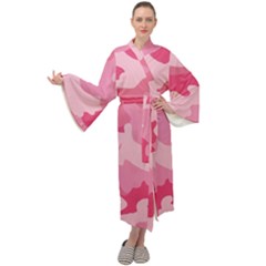 Camo Pink Maxi Velour Kimono by MooMoosMumma