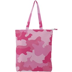 Camo Pink Double Zip Up Tote Bag by MooMoosMumma